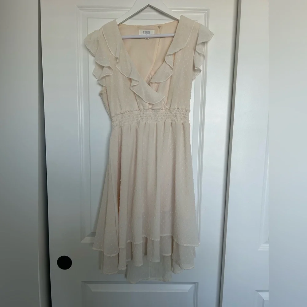 Cream Backless Dress - Picture 1 of 3